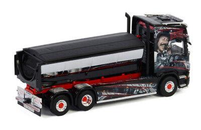 WSI 1/50 SCANIA R5 TOPLINE 6X2 AXLE HOOKLIFT+HOOKLIFT CONTAINER ASPHALT view3