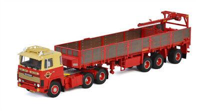 WSI 1/50 SCANIA 1 SERIES 6X2 TAG AXLE BRICK TRAILER CLASSIC-3 AXLE VAN OORT view1