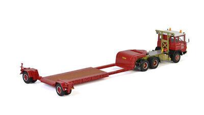 WSI DAF 2600 6X2 TAG AXLE LOWLOADER ODU trailer KNT RED LINE 1/50 Truck view4