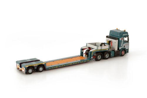 WSI 1/50 SCANIA R HIGHLINE CR20H 6X4 LOW LOADER EURO-2 AXLE J. BROUWER EN ZN view3