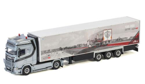 WSI SCANIA S HIGHLINE CS20H 4X2 REEFER TRAILER AUBERT & FILS 1/50 Truck view1