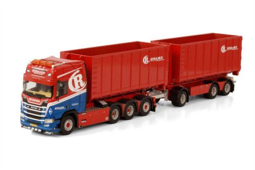WSI 1/50 SCANIA R HIGHLINE CR20H 8X4 HOOKLIFT+HOOKLIFT CONTAINER 40M3 7 AXLE view1