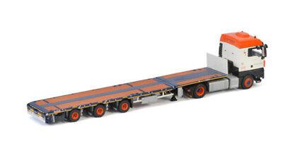 WSI MAN TGX XLX EURO 6C FACELIFT MEGA FLATBED UNIVERSAL TRANSPORT 1/50 Truck view3
