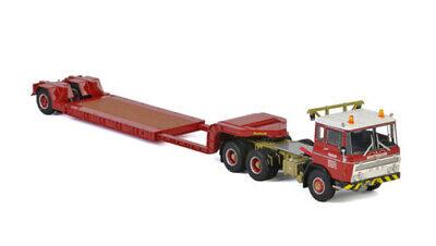 WSI DAF 2600 6X2 TAG AXLE LOWLOADER ODU trailer KNT RED LINE 1/50 Truck view1