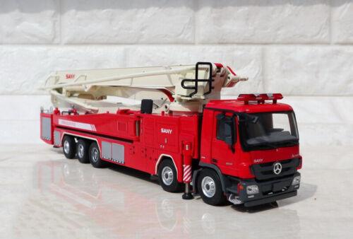 SANY Mercedes Benz 62m Water Tower Fire Truck 1/50 Truck Pre-built Model view4