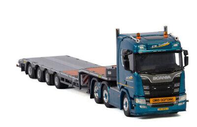 WSI 1/50 SCANIA R NORMAL CR20N 6X2 TWINSTEER SEMI LOWLOADER Trailer G.M. view1
