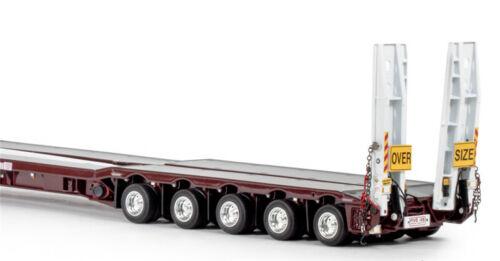 Drake 5x8 Swingwing Drop Deck + 2x8 Dolly trailer Vintage Burgundy 1/50 Model view4