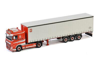 WSI DAF XF SPACE CAB MY2017 4X2 CURTAINSIDE TRAILER BIALEK & FILS 1/50 Model view1
