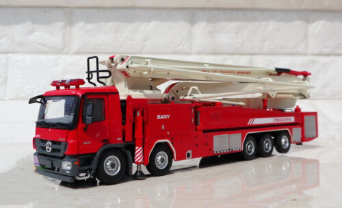 SANY Mercedes Benz 62m Water Tower Fire Truck 1/50 Truck Pre-built Model view1