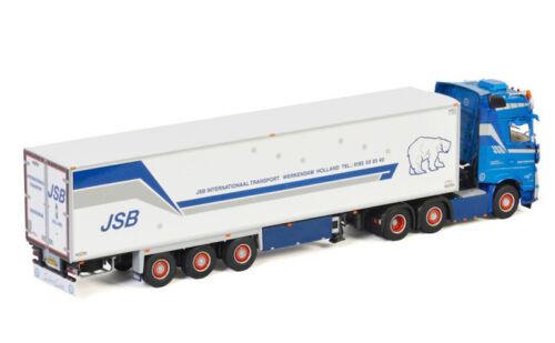 WSI MB ACTROS MP4 GIGA SPACE 6X2 TWINSTEER REEFER TRAILER-3 AXLE 1/50 Pre-built view3