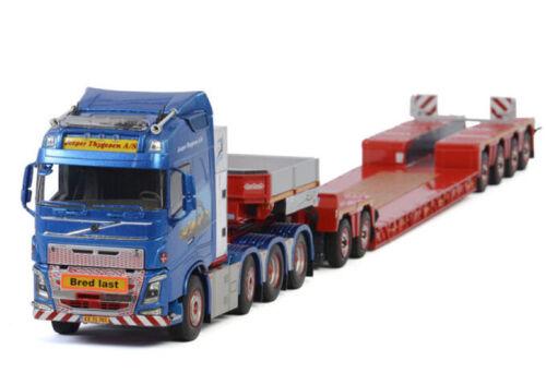 WSI VOLVO FH4 GLOBETROTTER 8X4 LOWLOADER 4 AXLE+DOLLY 2 AXLE 1/50 Pre-built view1