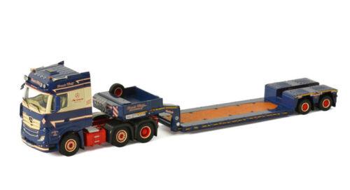 WSI MERCEDES-BENZ ACTROS MP4 6X2 TWINSTEER LOW LOADER trailer 1/50 Model view1