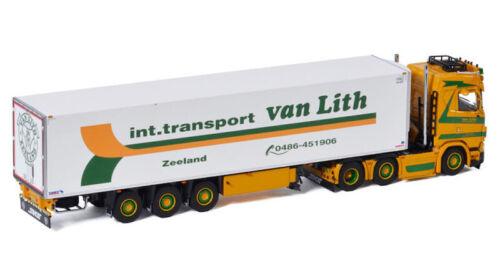 WSI SCANIA S NORMAL CS20N 6X2 TWINSTEER REEFER TRAILER-3 AXLE 1/50 Pre-built view4