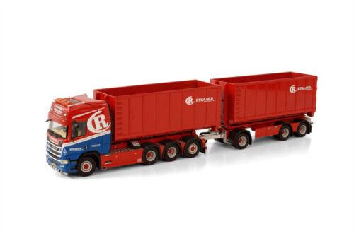 WSI 1/50 SCANIA R HIGHLINE CR20H 8X4 HOOKLIFT+HOOKLIFT CONTAINER 40M3 7 AXLE view2