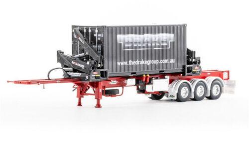 Drake O’Phee BoxLoader Container trailer RED 1/50 DIECAST Truck Pre-built Model view1