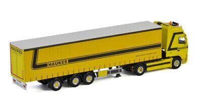 WSI 1/50 VOLVO FH 2 GLOBETROTTER XL 4X2 CURTAINSIDE TRAILER TRIDEC HAUKES view3