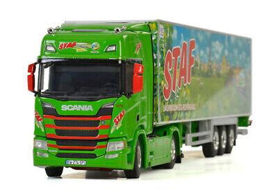 WSI SCANIA R HIGHLINE CR20H 4X2 REEFER TRAILER STAF 1/50 DIECAST Truck model view1