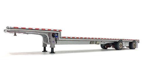 WB Weiss Brothers East Drop Deck Trailer silver with Accessories 1/50 Pre-built view1