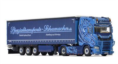 WSI 1/50 Scania S HIGHLINE cs20h 4x2 CURTAINSIDE TAUTLINER TRAILER - 3 AXLE view1