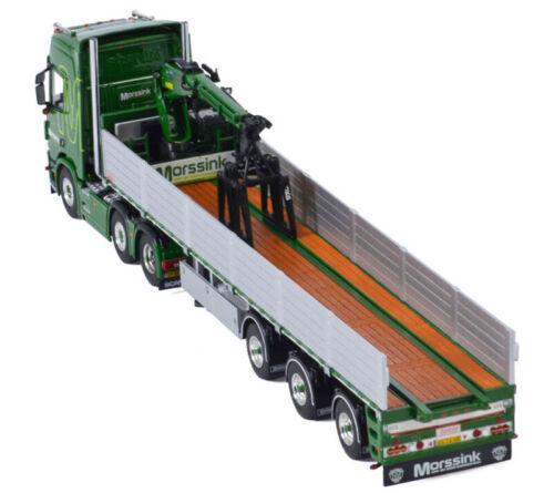 WSI 1/50 SCANIA R HIGHLINE CR20H 6X2 TWINSTEER BRICK TRAILER-3 AXLE MORSSINK view3