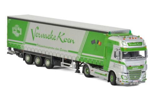 WSI 1:50 DAF XF SUPER SPACE CAB 4X2 CURTAINSIDE TRAILER-3 AXLE VERVAEKE KOEN view1
