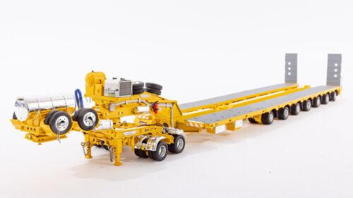 Drake Kenworth 7x8 Steerable Trailer with 2x8 Dolly yellow 1/50 Truck Model view3