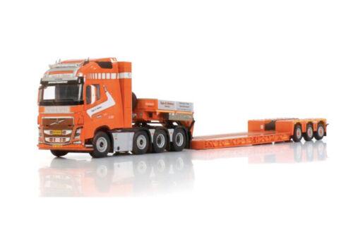 WSI VOLVO FH4 GLOBETROTTER XL 8X4 NOOTEBOOM LOWLOADER - 3 AXLE 1/50 Model view2
