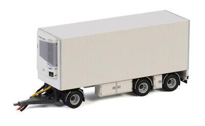 WSI TURNTABLE DRAWBAR FRIDGE TRAILER white line 1/50 DIECAST Truck Pre-built view1