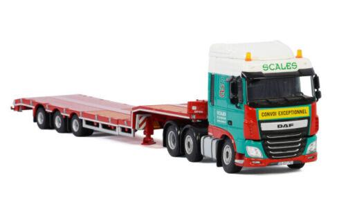 WSI DAF XF SPACE CAB 6X2 TWINSTEER SEMI LOW LOADER-3 AXLE SCALES 1/50 Model view1