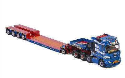 WSI 1/50 PADAMS MERCEDES BENZ MP4 SLT 8X4 LOW LOADER 4 AXLE DOLLY 1 AXLE view1