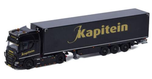 WSI 1/50 SCANIA R HIGHLINE CR20H 4X2 BOX TRAILER-3 AXLE J KAPITEIN TRANSPORT view1