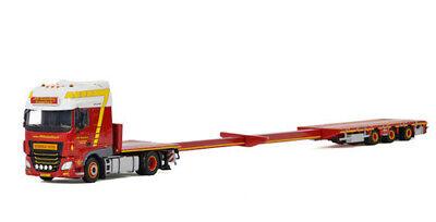 WSI DAF XF SPACE CAB 4X2 MEGATRAILER FLATBED ALB. SWIJNENBURG 1/50 Model view1
