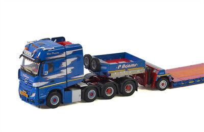 WSI 1/50 PADAMS MERCEDES BENZ MP4 SLT 8X4 LOW LOADER 4 AXLE DOLLY 1 AXLE view5