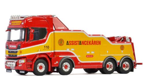 WSI SCANIA R HIGHLINE CR20H 8X4 FALKOM ASSISTANCEKAREN 1/50 Truck Pre-built view1