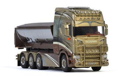 WSI 1/50 SCANIA R HIGHLINE CR20H 8X4 HOOKLIFT SYSTEM+ HOOKLIFT CONTAINER ASPHALT PER BRODDES view1