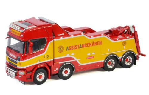 WSI SCANIA R HIGHLINE CR20H 8X4 FALKOM ASSISTANCEKAREN 1/50 Truck Pre-built view3