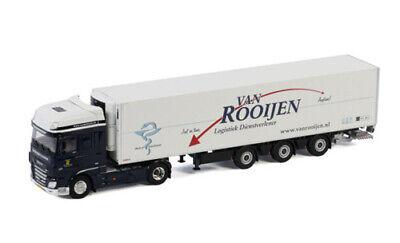 WSI DAF XF SUPER SPACE CAB MY2017 4X2 REEFER TRAILER TRIDEC VAN 1/50 Model view1