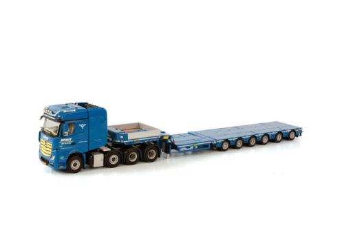 WSI 1/50 MB ACTROS MP4 SLT BIG SPACE 8X4 SEMI LOW LOWLOADER 6 AXLE SCHOT view1