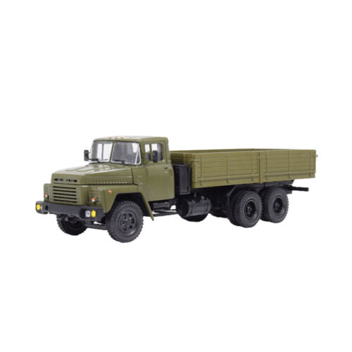 Modimio Soviet 3-Axle KRAZ-250 Heavy Flatbed 1/43 ABS Truck Pre-built Model view1